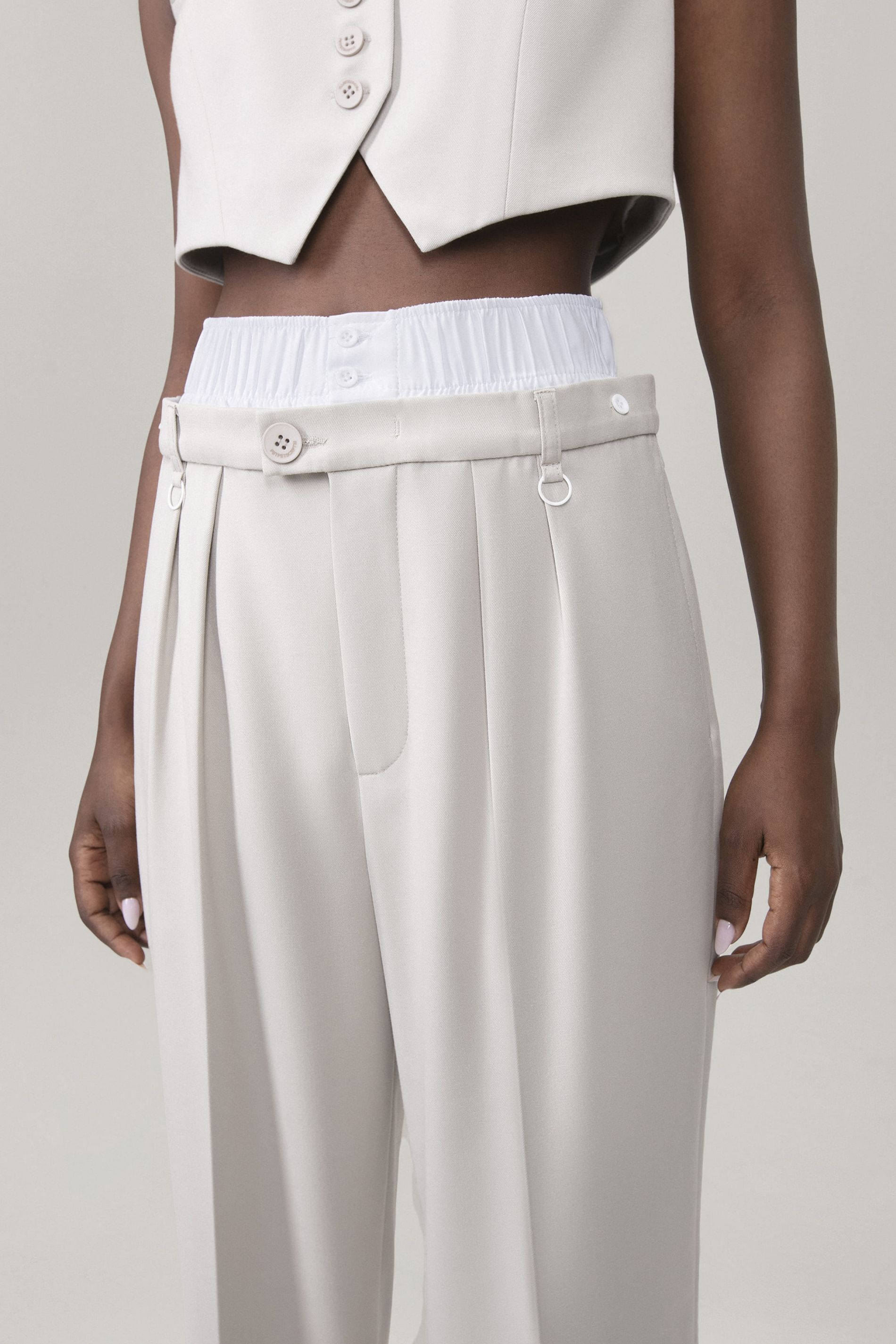 Купить Брюки прямого кроя с двойным поясом, цены в официальном интернет ...