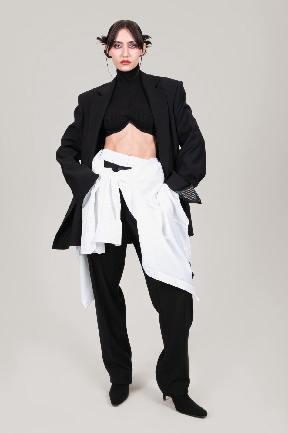 Купить Брюки прямого кроя с двойным поясом, цены в официальном интернет ...